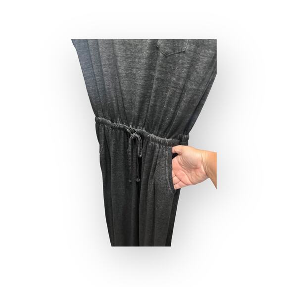 Time & Tru Women's Heather Black Maxi Dress SIZE Medium - Picture 3 of 6